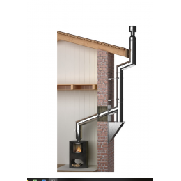 Дымоход 304 aisi  через стену высотой четыре метра