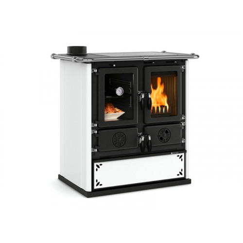 Печь-камин La Nordica ROSETTA SINISTRA STEEL BIANCO PUNTINATO (белый)
