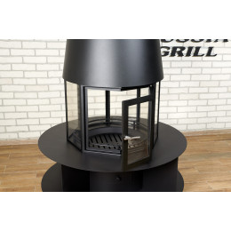 Камин на дровах LOFT-29 (стекло в раме) RUSSIA GRILL