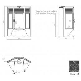Печь-камин Hors-13 Black Stove