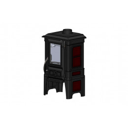 Печь-камин Guca Arina High (высокая) 1210 DARK RED