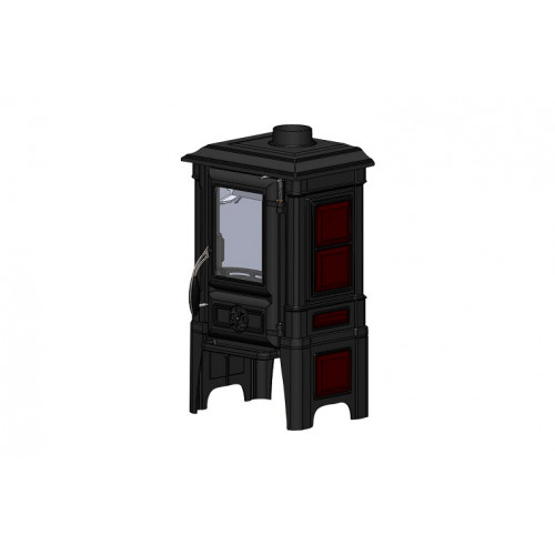 Печь-камин Guca Arina High (высокая) 1210 DARK RED