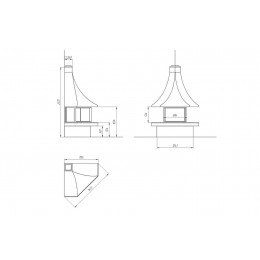 Камин на дровах LOFT-23 RUSSIA GRILL