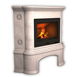 Печь-камин Прованс с дровником угловой Кимры