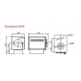 Дровяная отопительно - варочная печь Золушка 2016 TMF (Термофор)