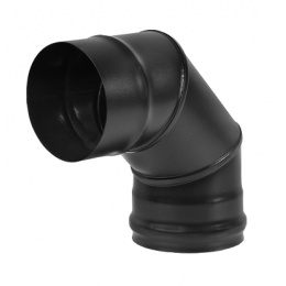 Колено BLACK (AISI 430/0,8мм) 90* 3-х секц. Везувий