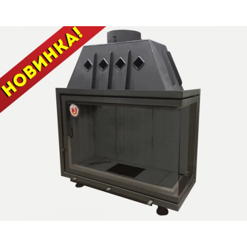 Каминная топка Экокамин Альфа 1000 RB два стекла правая черный шамот (ТА1000RВ) Экокамин